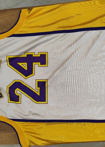 Lakers Kobe Bryant sarı beyaz forma - Görsel 5