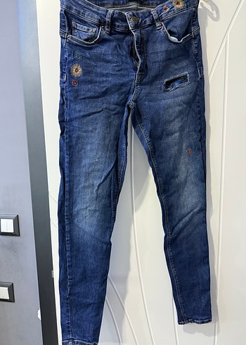 Düğmeli Siyah Keten Rahat Kesim Kadın Pantolon - Görsel 10