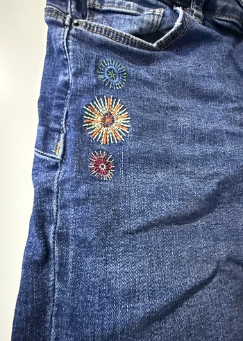 Düğmeli Siyah Keten Rahat Kesim Kadın Pantolon - Görsel 7