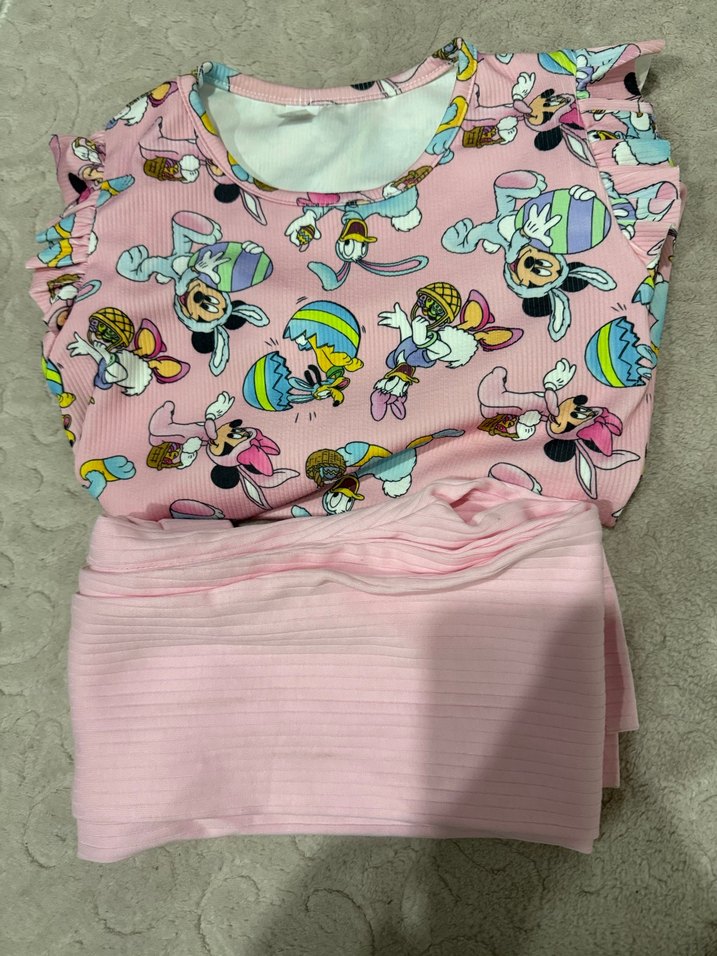 Pembe Bebek Kız Triko Takım - Görsel 2