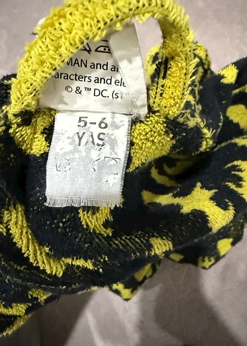 Erkek Çocuk Sarı Desenli Bornoz - Görsel 4