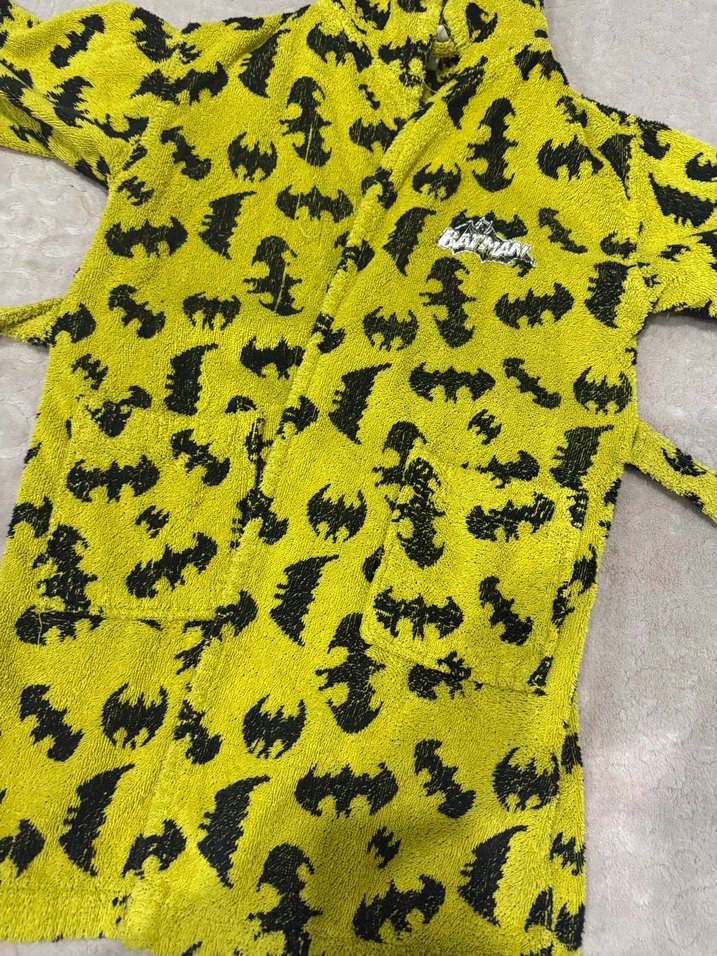 Erkek Çocuk Sarı Desenli Bornoz - Görsel 3