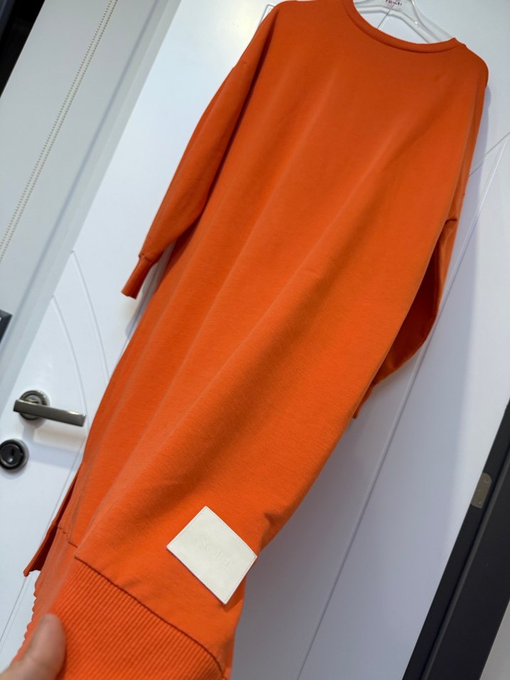 Turuncu Kadın Midi Sweatshirt - Görsel 2