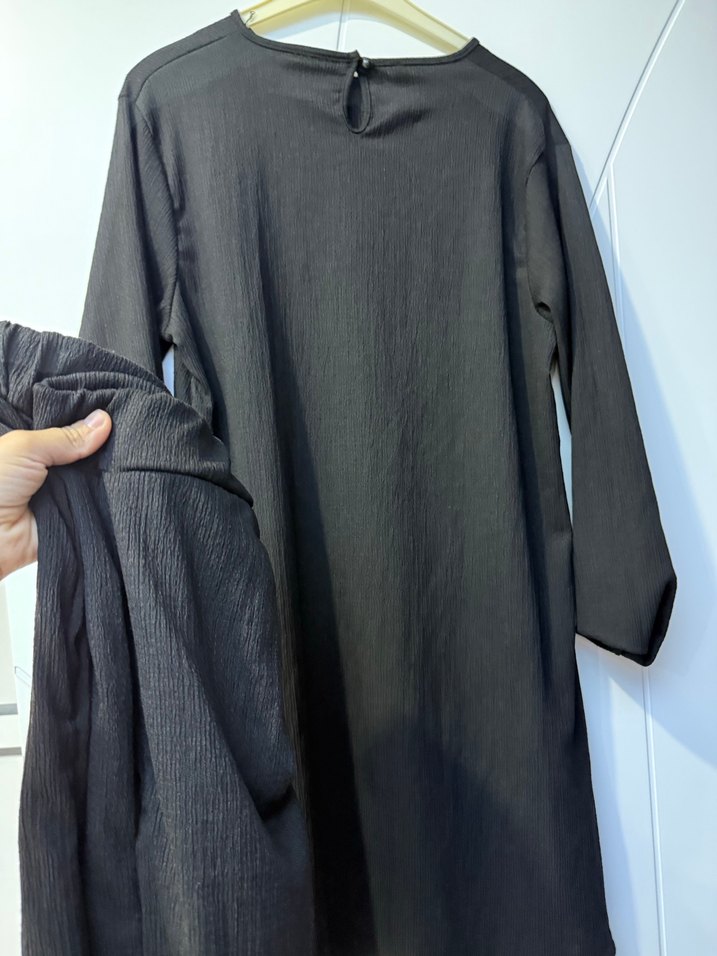 Siyah Uzun tunik takım - Görsel 3