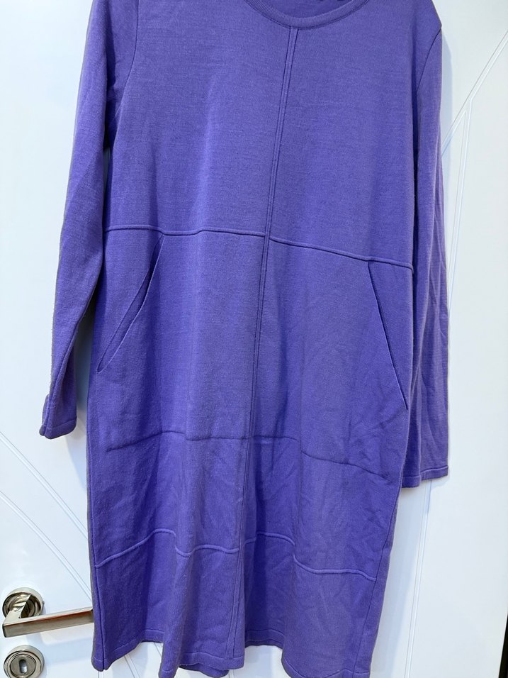 Alvina ince örgü Mor Uzun Kollu Kadın Sweatshirt - Görsel 5