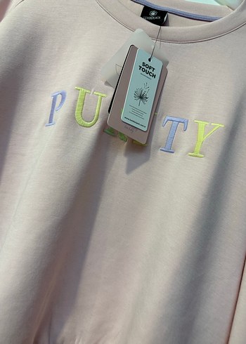 Kadın Pembe Oversize Sweatshirt - Görsel 4