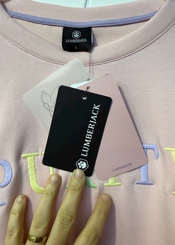 Kadın Pembe Oversize Sweatshirt - Görsel 3