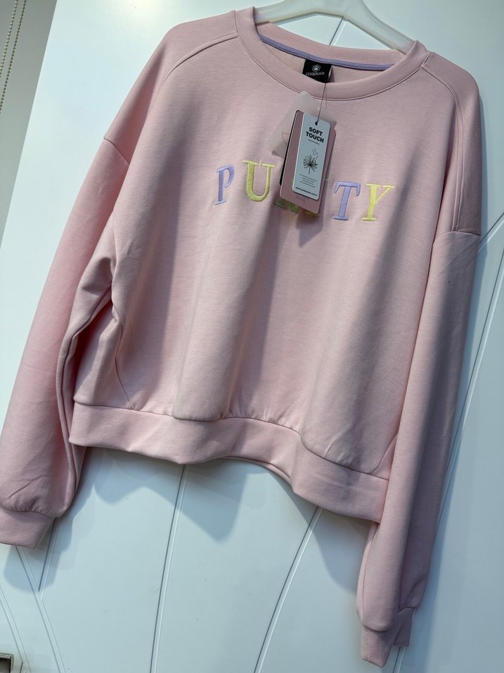 Kadın Pembe Oversize Sweatshirt - Görsel 5