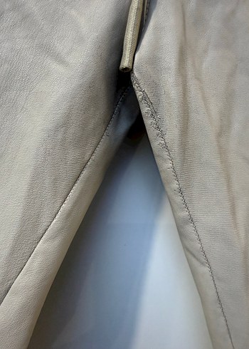 Krem rengi içi türlü kışlık paçası lastikli 38-40 beden pantolon - Görsel 2