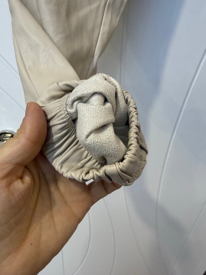 Krem rengi içi türlü kışlık paçası lastikli 38-40 beden pantolon - Görsel 3