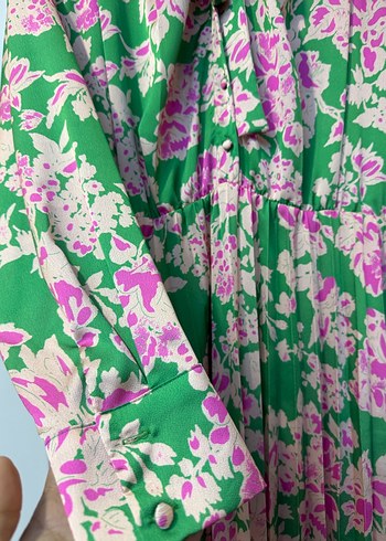 Pembe Pastel Bağcıklı Uzun Kimono - Görsel 4