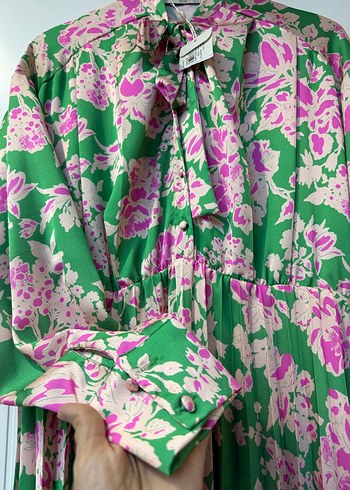 Pembe Pastel Bağcıklı Uzun Kimono - Görsel 2