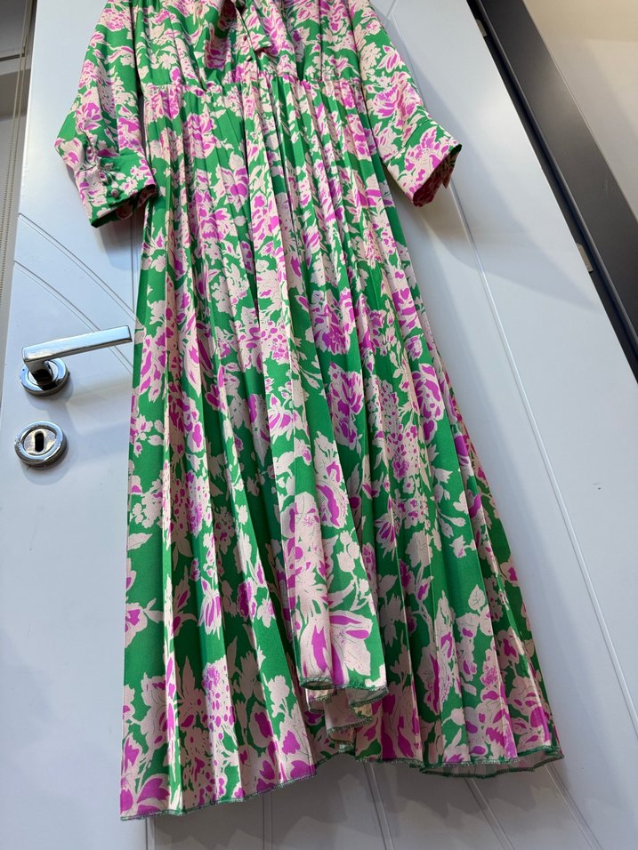 Pembe Pastel Bağcıklı Uzun Kimono - Görsel 5