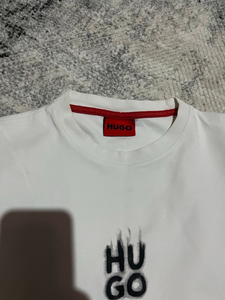 Hugo Beyaz E Tişört Kısa Kollu, Rahat Kesim - Görsel 3