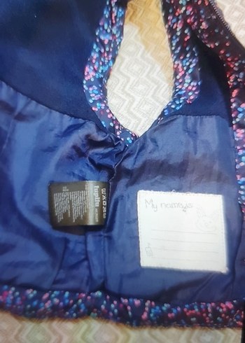 Kız Çocuk Kapüşonlu Renkli Yelek - Görsel 4