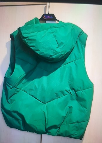 Zara Yeşil Fermuarlı Kadın Yelek - Görsel 2