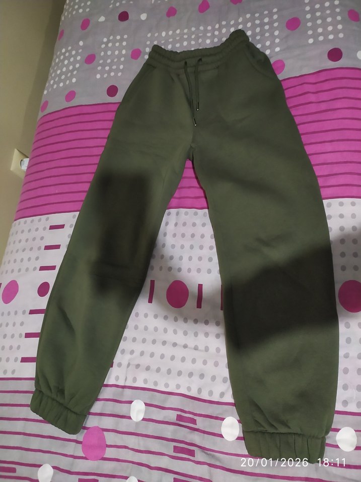 Kadın Haki Salaş Sweatpant - Görsel 2