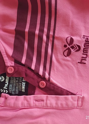 Pembe V Yaka Polo Tişört - Görsel 2