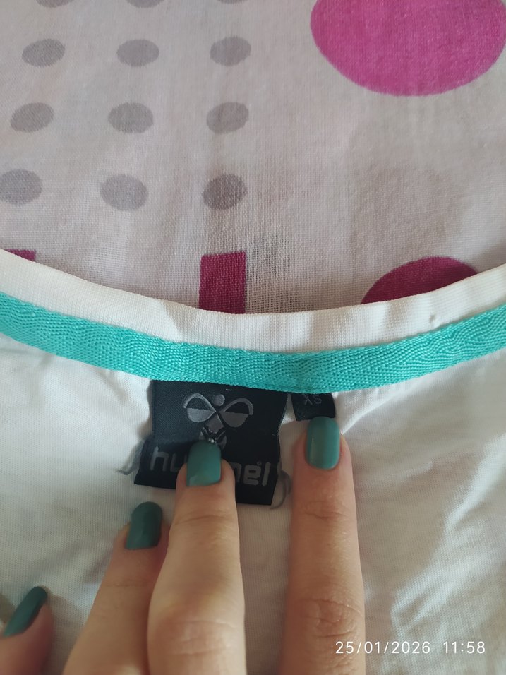 Beyaz Baskılı Kısa Kollu Kadın Tişört - Görsel 3