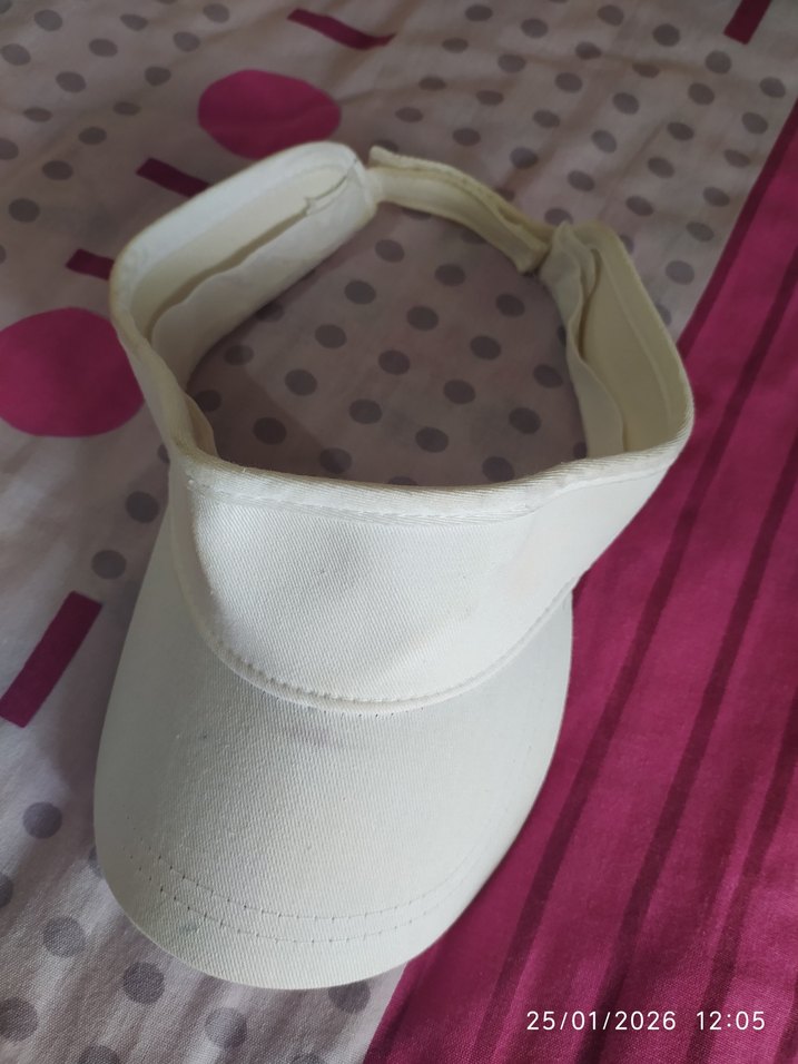 Kadın Beyaz Spor Vizör Şapka tenis şapka - Görsel 3