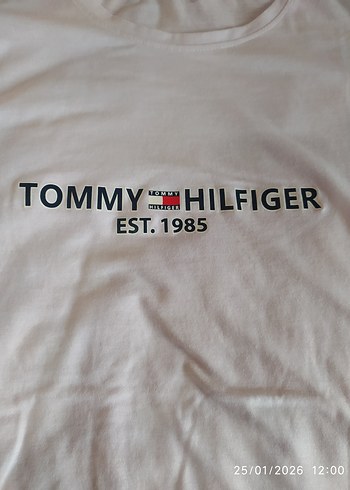 Tommy Hilfiger Beyaz Baskılı tişört - Görsel 3