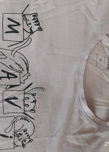 Baskılı Beyaz t-shirt - Görsel 2