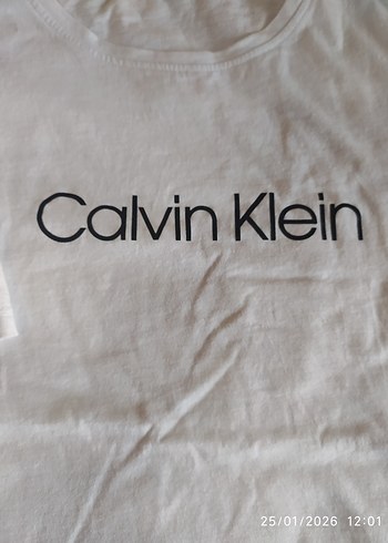 Calvin Klein kadın Baskılı Beyaz t-shirt - Görsel 3