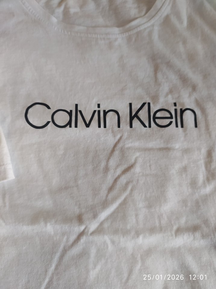 Calvin Klein kadın Baskılı Beyaz t-shirt - Görsel 3