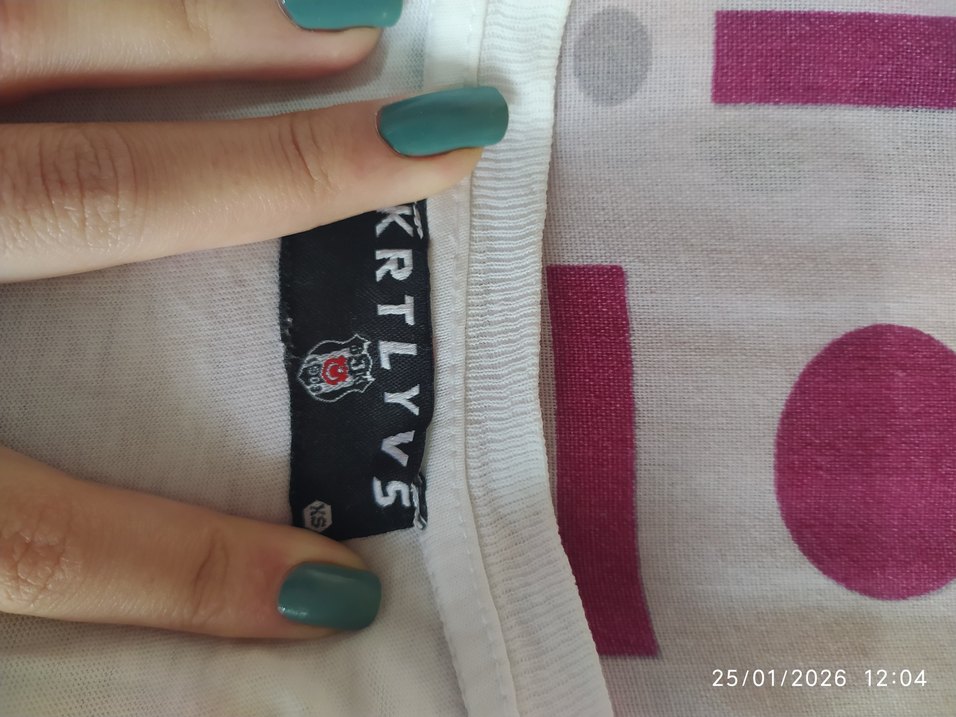 Beyaz Baskılı Kız Tişörtü - Görsel 3