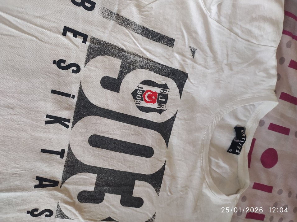 Beyaz Baskılı Kız Tişörtü - Görsel 2
