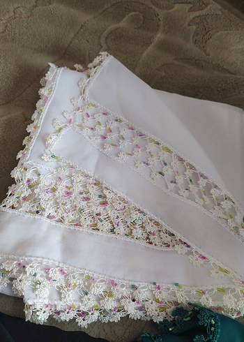 Boncuk İşlemeli Kadın Şal El emeği - Görsel 5