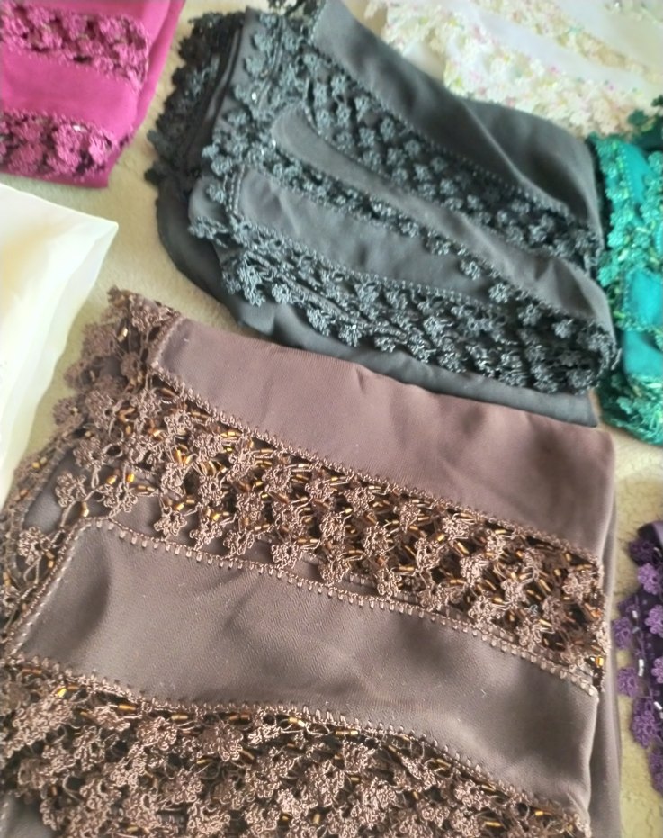 Boncuk İşlemeli Kadın Şal El emeği - Görsel 4