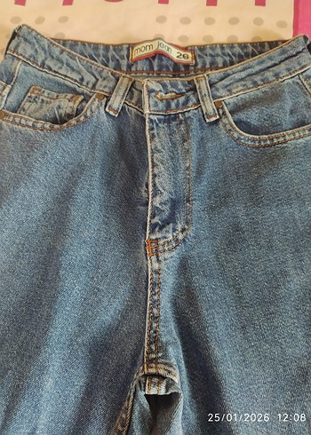 Kadın Kot Pantolon Bol Kesim Normal Boy mom jean - Görsel 3