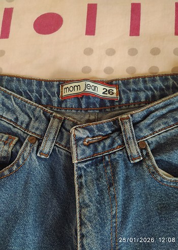 Kadın Kot Pantolon Bol Kesim Normal Boy mom jean - Görsel 4