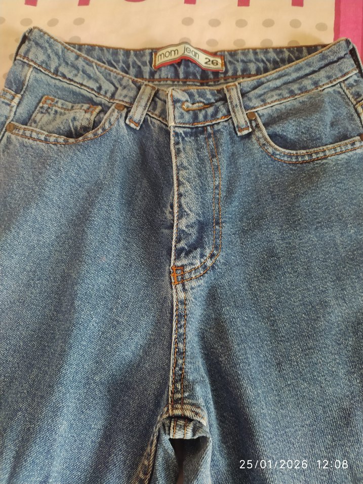 Kadın Kot Pantolon Bol Kesim Normal Boy mom jean - Görsel 3