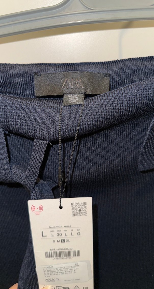 Kemer Detaylı Lacivert Mini Etek - Görsel 2