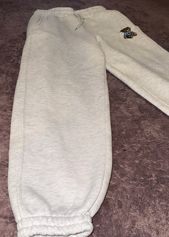 Nakışlı Gri Kadın Sweatpant - Görsel 2