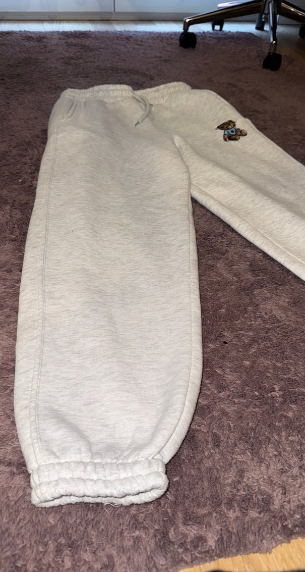 Nakışlı Gri Kadın Sweatpant - Görsel 2