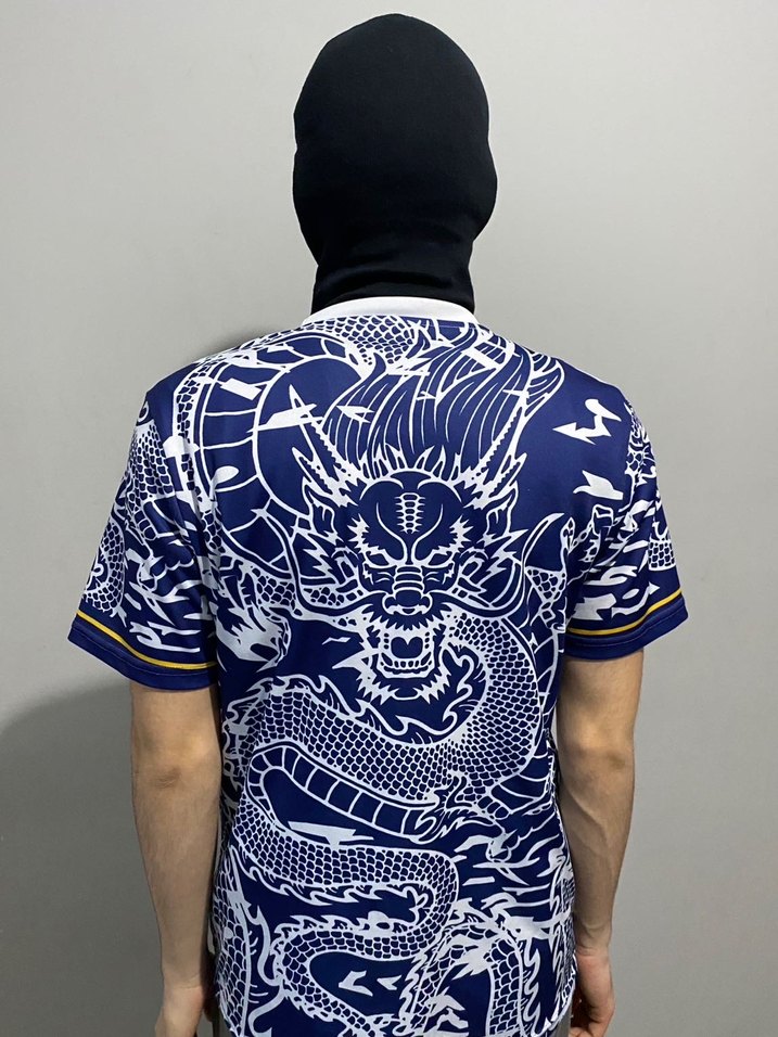 Erkek Mavi Baskılı Kısa Kollu Tişört - Görsel 2
