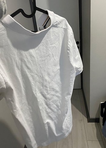 Fermuarlı Beyaz Erkek Polo Tişört - Görsel 2