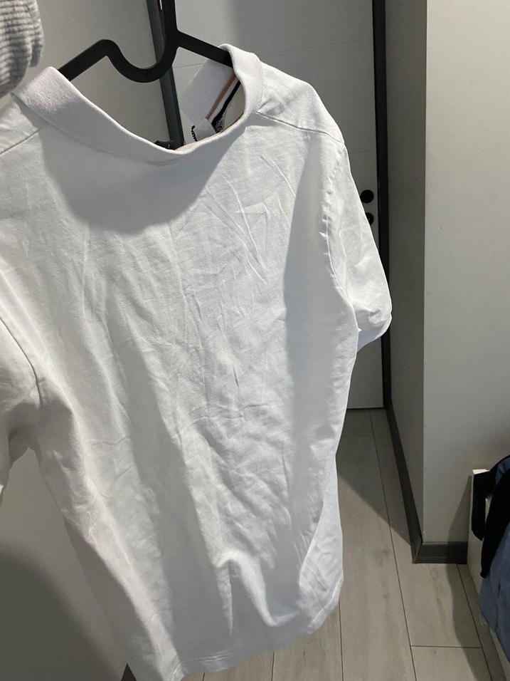 Fermuarlı Beyaz Erkek Polo Tişört - Görsel 2