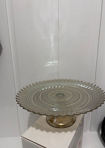 Akcam Ayaklı Bohem Kahverengi Kek Tabağı - Görsel 2