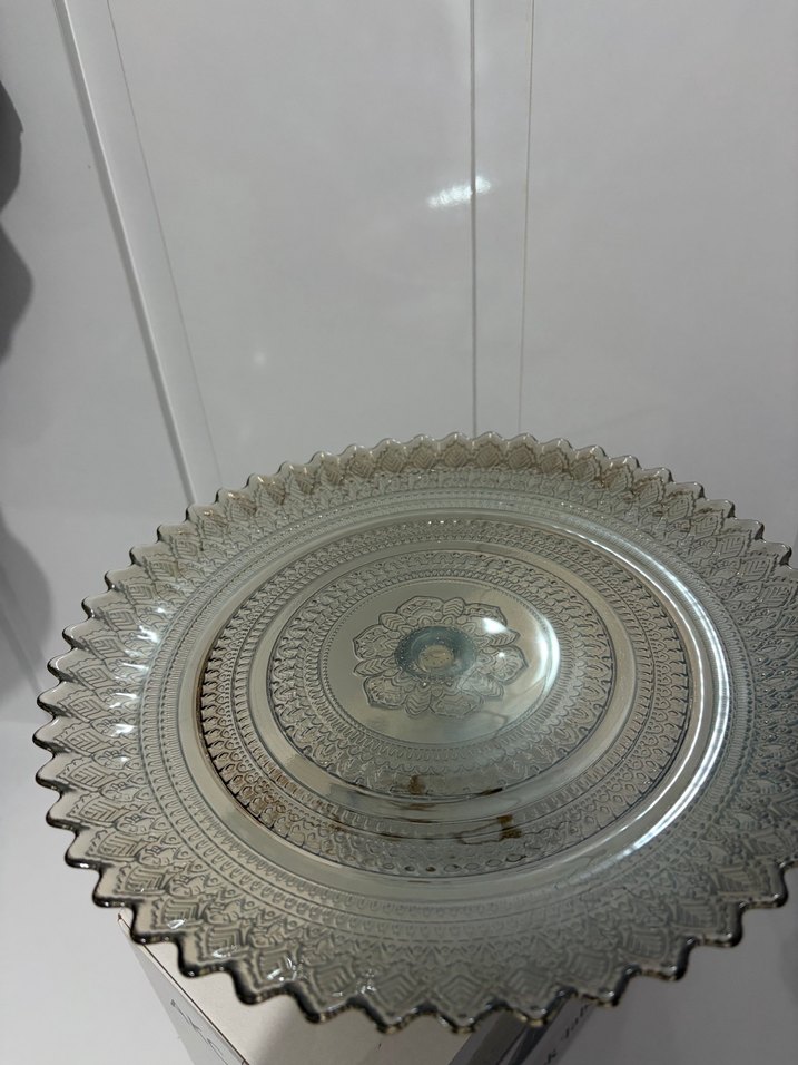 Akcam Ayaklı Bohem Kahverengi Kek Tabağı - Görsel 4