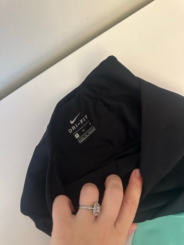 Turkuaz Detaylı Siyah Spor Tayt - Görsel 2