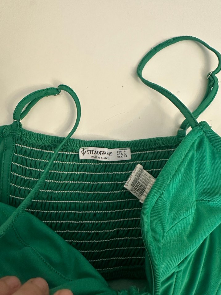 Yeşil Straplez Midi Büstiyer - Görsel 2