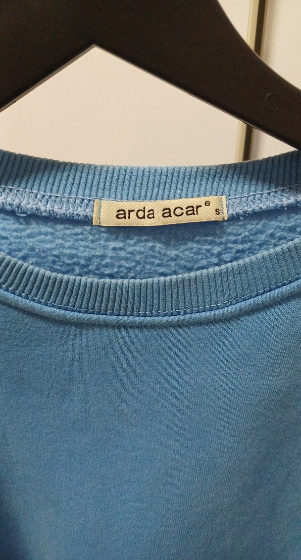 Mavi Oversize Kadın Sweatshirt - Görsel 3