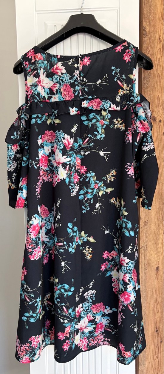 Çiçek Desenli Uzun Bohem Straplez Elbise - Görsel 2