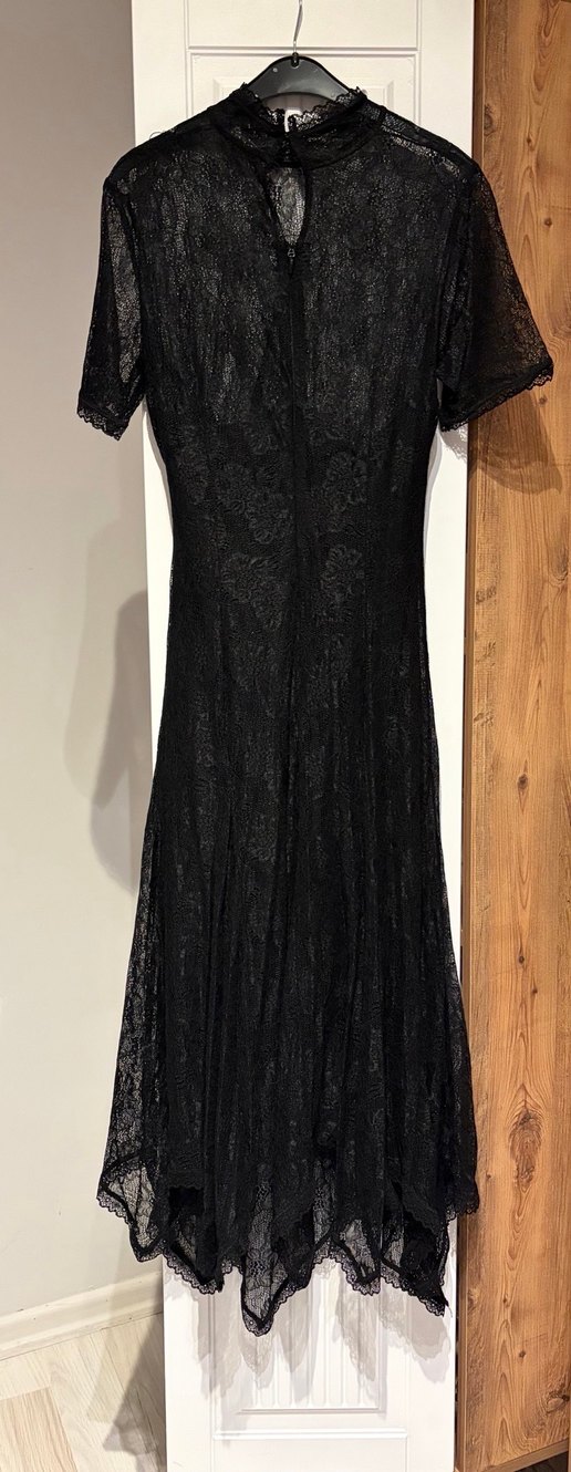 Siyah Uzun Gotik Elbise - Görsel 2