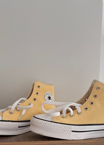 Sarı Kadın Wedge Topuklu Minimalist Sneakers - Görsel 2