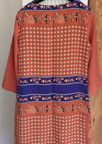 Desenli Bohem Elbise, Uzun Kollu - Görsel 2